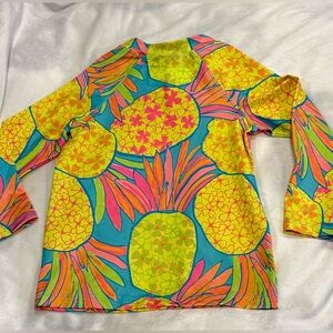 Chubbies Vibrant Pineapple Long Sleeve Tee Swim Shirt